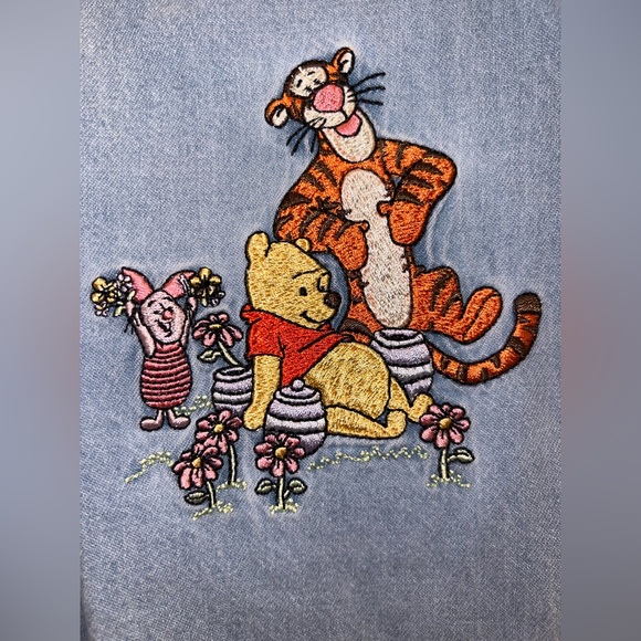 Disney Parks Winnie the Pooh Embroidered Denim Shirt NWT | XS - Picture 3 of 10
